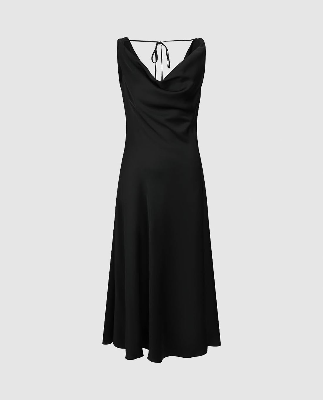 URBAN REVIVO - Đầm sát nách midi cổ đổ sang trọng