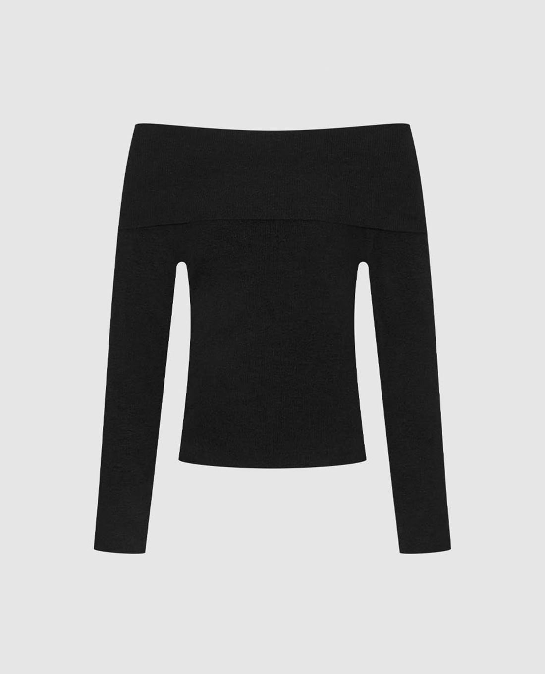 URBAN REVIVO - Áo dệt kim nữ trễ vai tay dài phom ôm