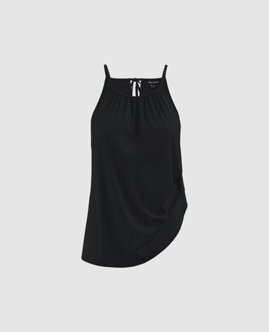  URBAN REVIVO - Áo hai dây nữ cổ yếm Cami 