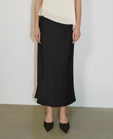  URBAN REVIVO - Chân váy phom suông midi thanh lịch 