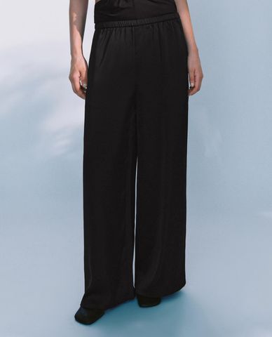  URBAN REVIVO - Quần nữ ống rộng lưng thun 