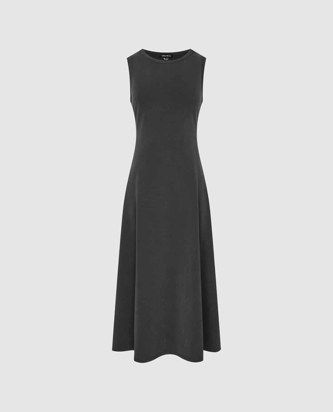 URBAN REVIVO - Đầm sát nách midi cổ tròn thanh lịch