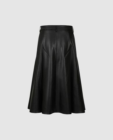  URBAN REVIVO - Chân váy chữ A midi da bóng 