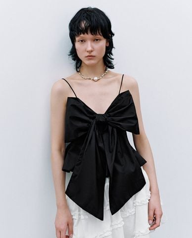  URBAN REVIVO - Áo hai dây nữ phối nơ Bow Decor 