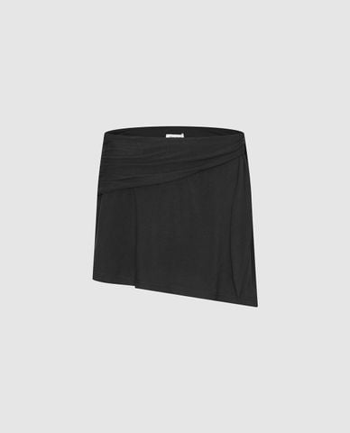  URBAN REVIVO - Chân váy chữ A mini bất đối xứng 