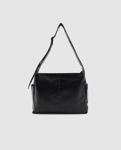  URBAN REVIVO - Túi đeo chéo nam hình vuông hiện đại 