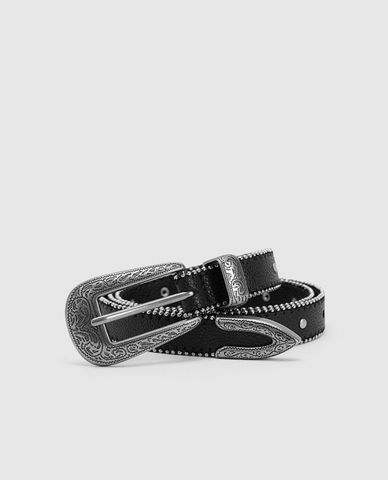  URBAN REVIVO - Thắt lưng nữ bản vừa đính chuỗi kim loại 