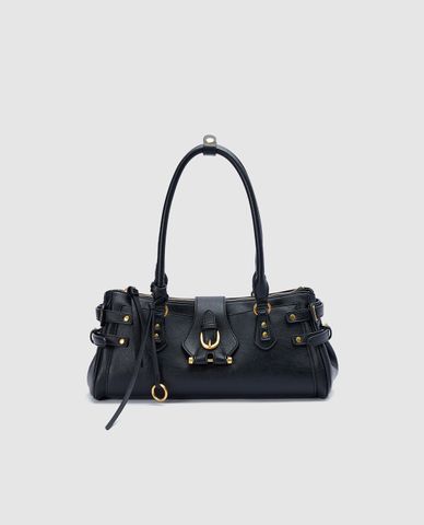  URBAN REVIVO - Túi đeo vai nữ hình thang khóa gài 