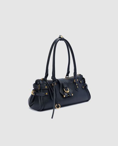  URBAN REVIVO - Túi đeo vai nữ hình thang khóa gài 