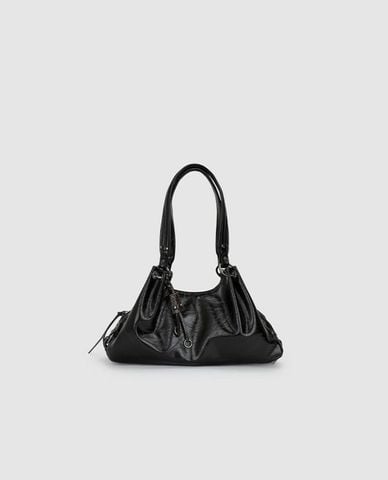  URBAN REVIVO - Túi đeo vai nữ hình thang dây rút 