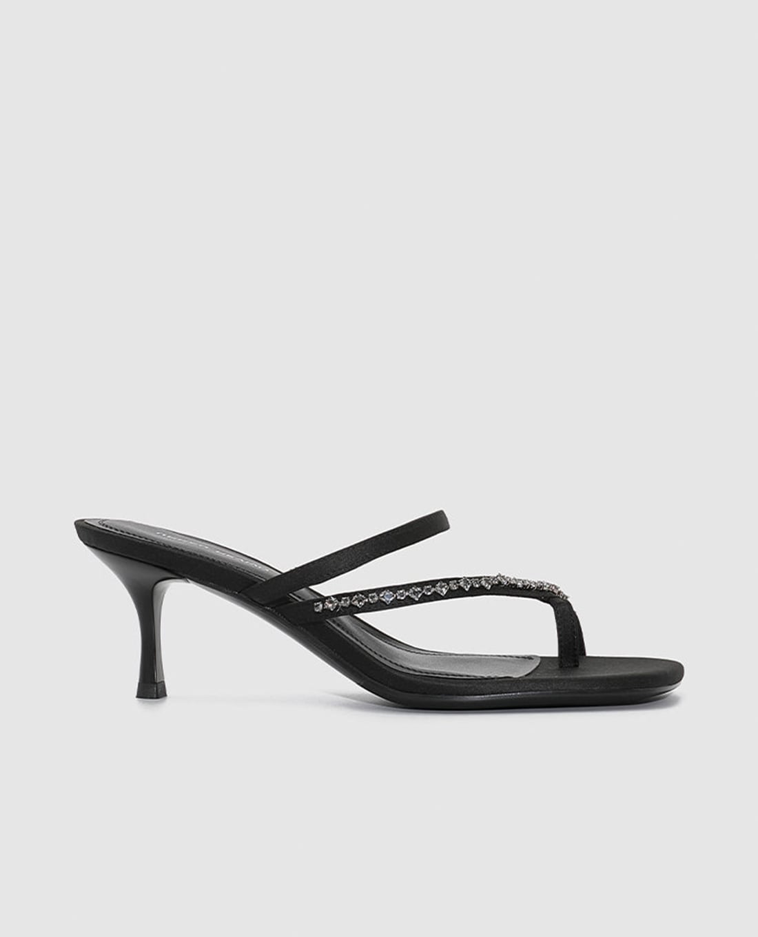 URBAN REVIVO - Giày mules cao gót nữ mũi vuông xỏ ngón