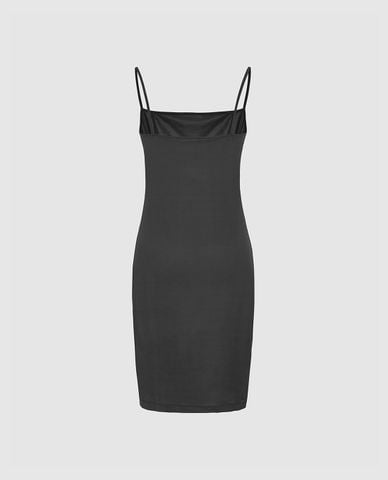  URBAN REVIVO - Đầm hai dây midi phom ôm 