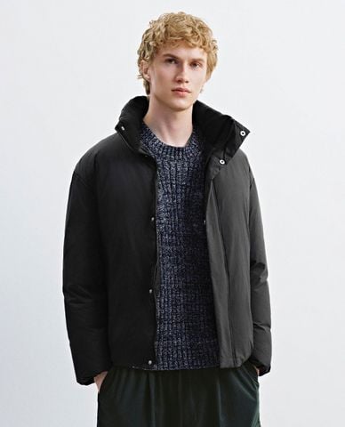  URBAN REVIVO - Áo khoác phao nam cổ cao tay dài 