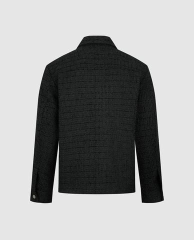  URBAN REVIVO - Áo khoác sơ mi nam cổ bẻ tay dài 