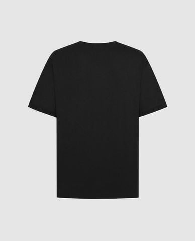  URBAN REVIVO - Áo thun nam cổ tròn tay ngắn phối viền 