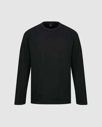  URBAN REVIVO - Áo thun nam cổ tròn tay dài thời trang 