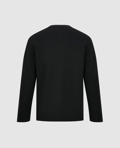  URBAN REVIVO - Áo thun nam cổ tròn tay dài thời trang 