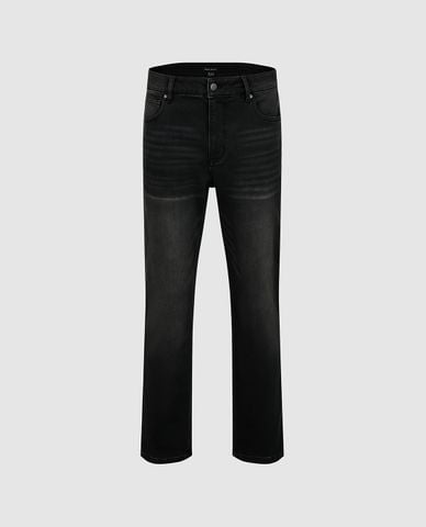  URBAN REVIVO - Quần jeans nam ống đứng wash bạc 