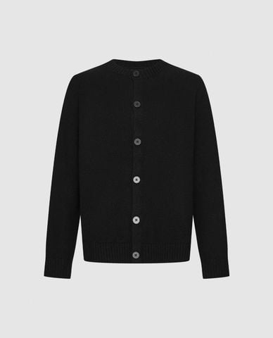  URBAN REVIVO - Áo khoác cardigan nam cổ tròn tay dài 