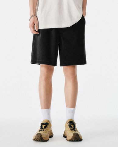  URBAN REVIVO - Quần short jeans nam phối dây rút 