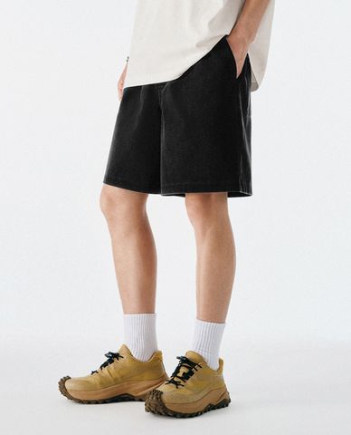  URBAN REVIVO - Quần short jeans nam phối dây rút 