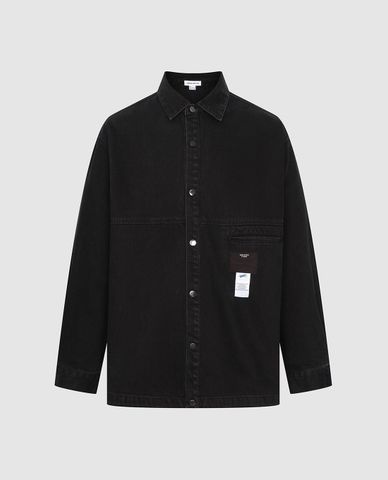  URBAN REVIVO - Áo sơ mi denim nam cổ bẻ tay dài 