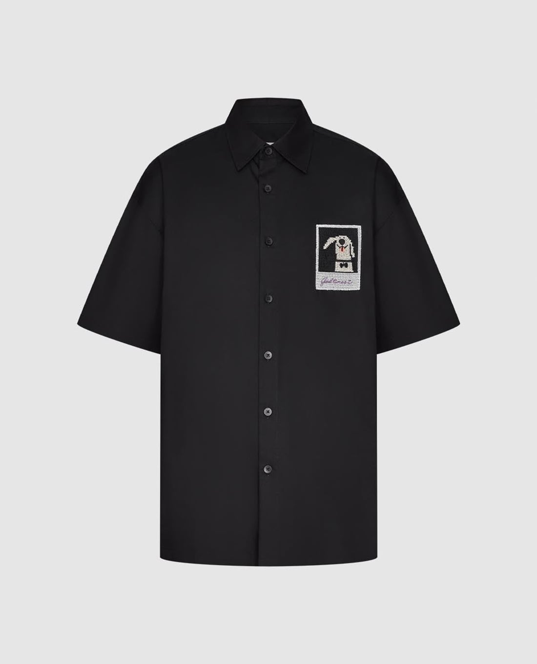 URBAN REVIVO - Áo sơ mi nam cổ bẻ tay ngắn phối họa tiết