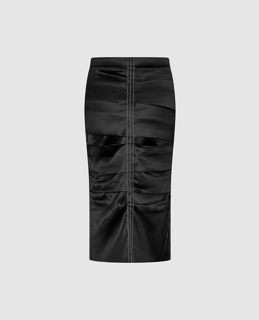 URBAN REVIVO - Chân váy midi xếp nếp phom ôm