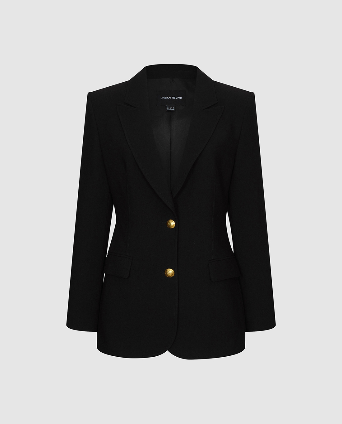 URBAN REVIVO - Áo khoác blazer nữ cổ V khuy tròn