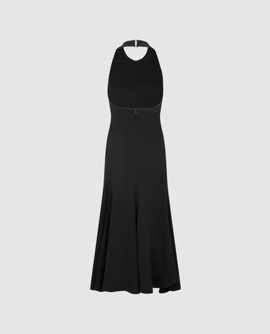  URBAN REVIVO - Đầm maxi cổ yếm dáng xòe 