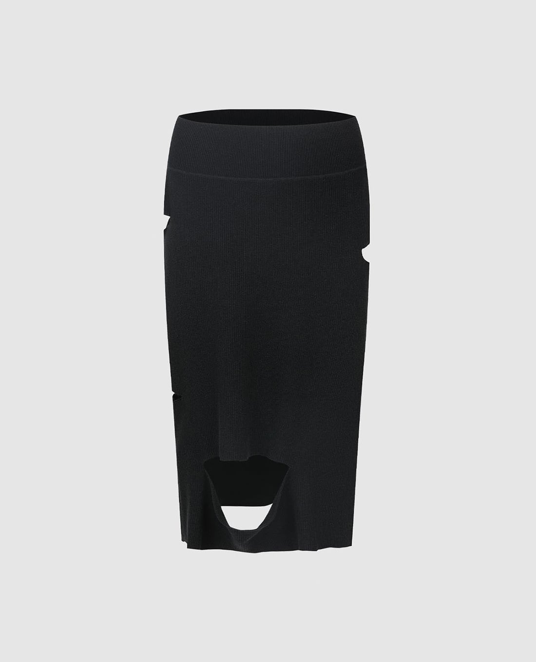 URBAN REVIVO - Chân váy dệt kim midi cá tính