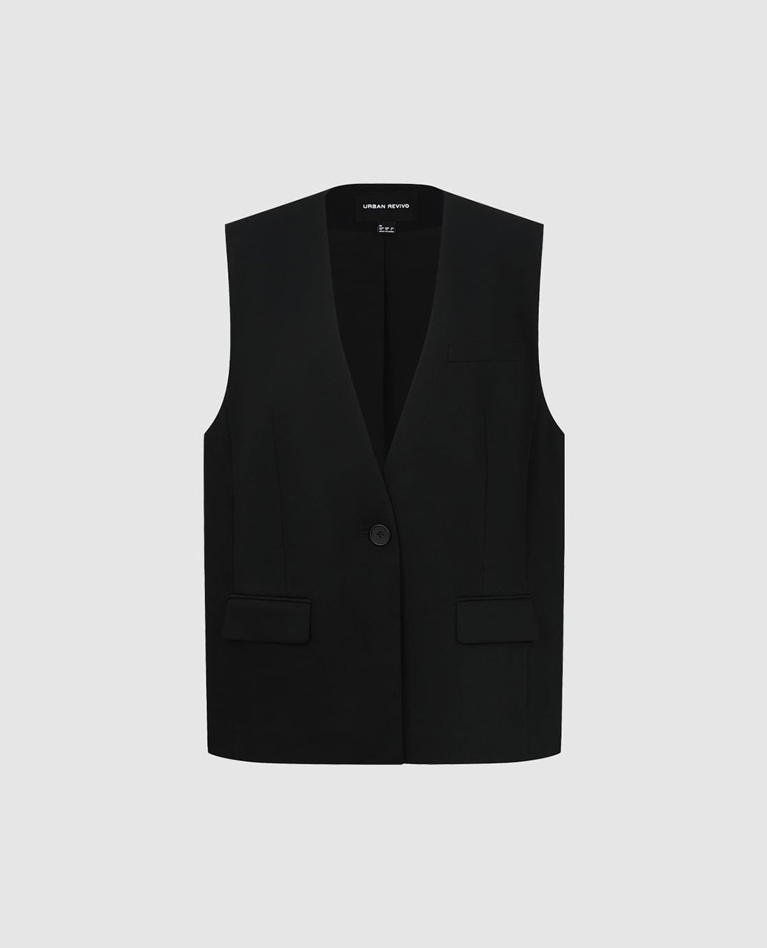 URBAN REVIVO - Áo khoác gilet nữ cổ V thời thượng