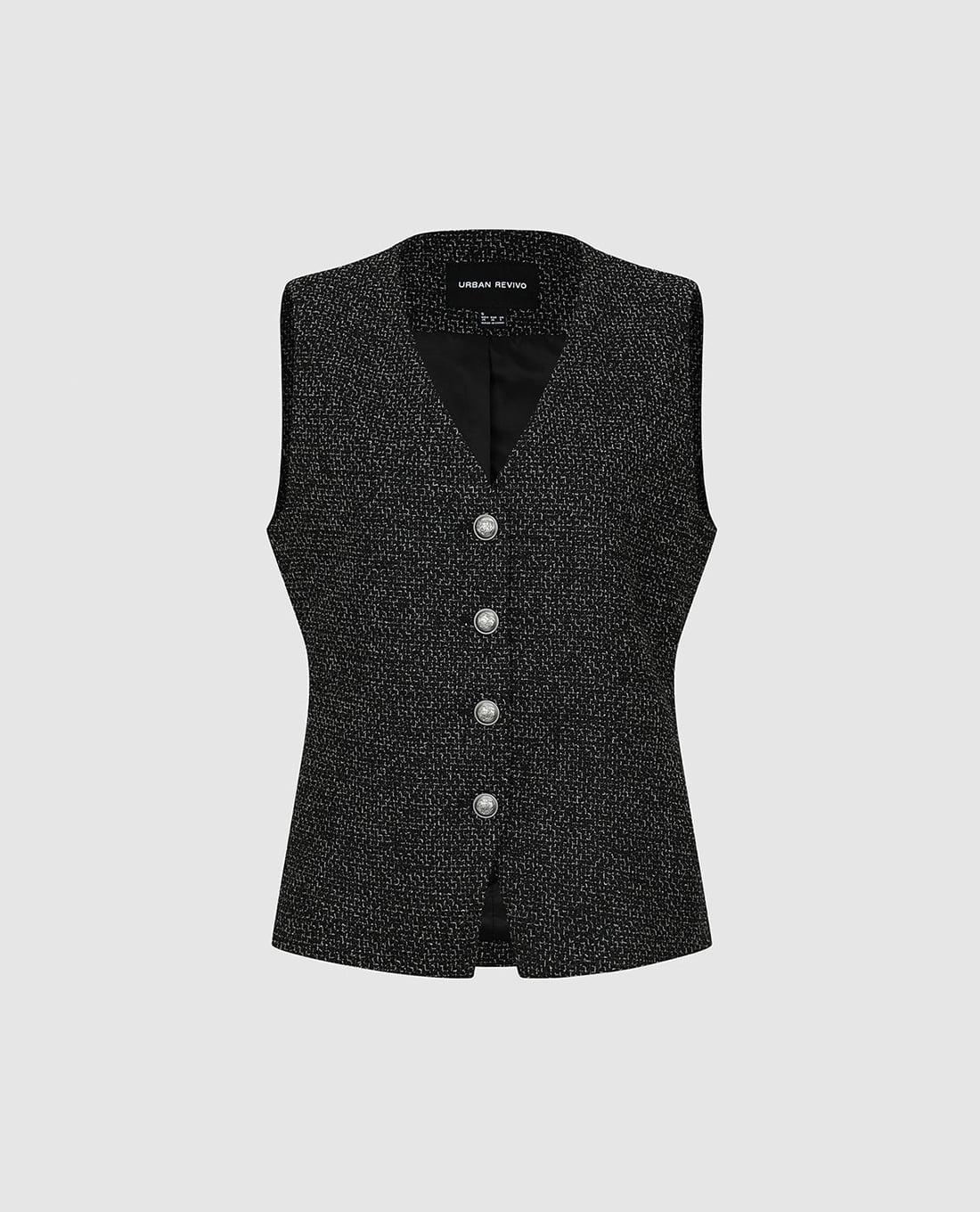 URBAN REVIVO - Áo khoác gilet nữ khuy tròn