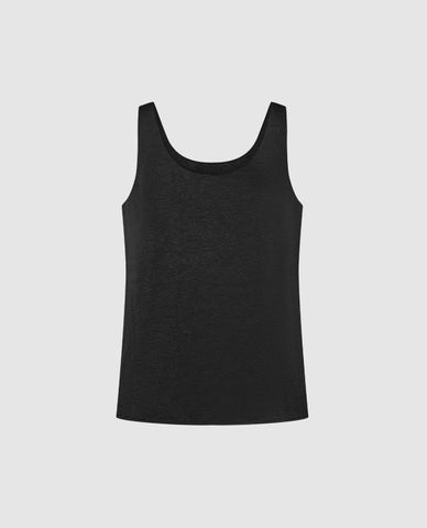  URBAN REVIVO - Áo ba lỗ nữ cổ tròn tối giản 