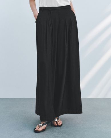  URBAN REVIVO - Quần nữ ống rộng phối dây rút 