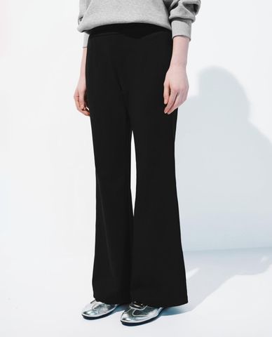  URBAN REVIVO - Quần nữ ống loe lưng cao 