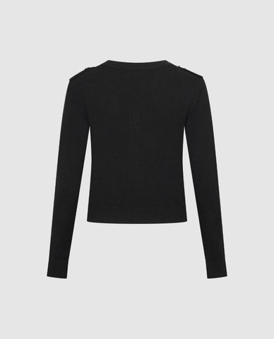  URBAN REVIVO - Áo khoác cardigan nữ tay dài phối viền 