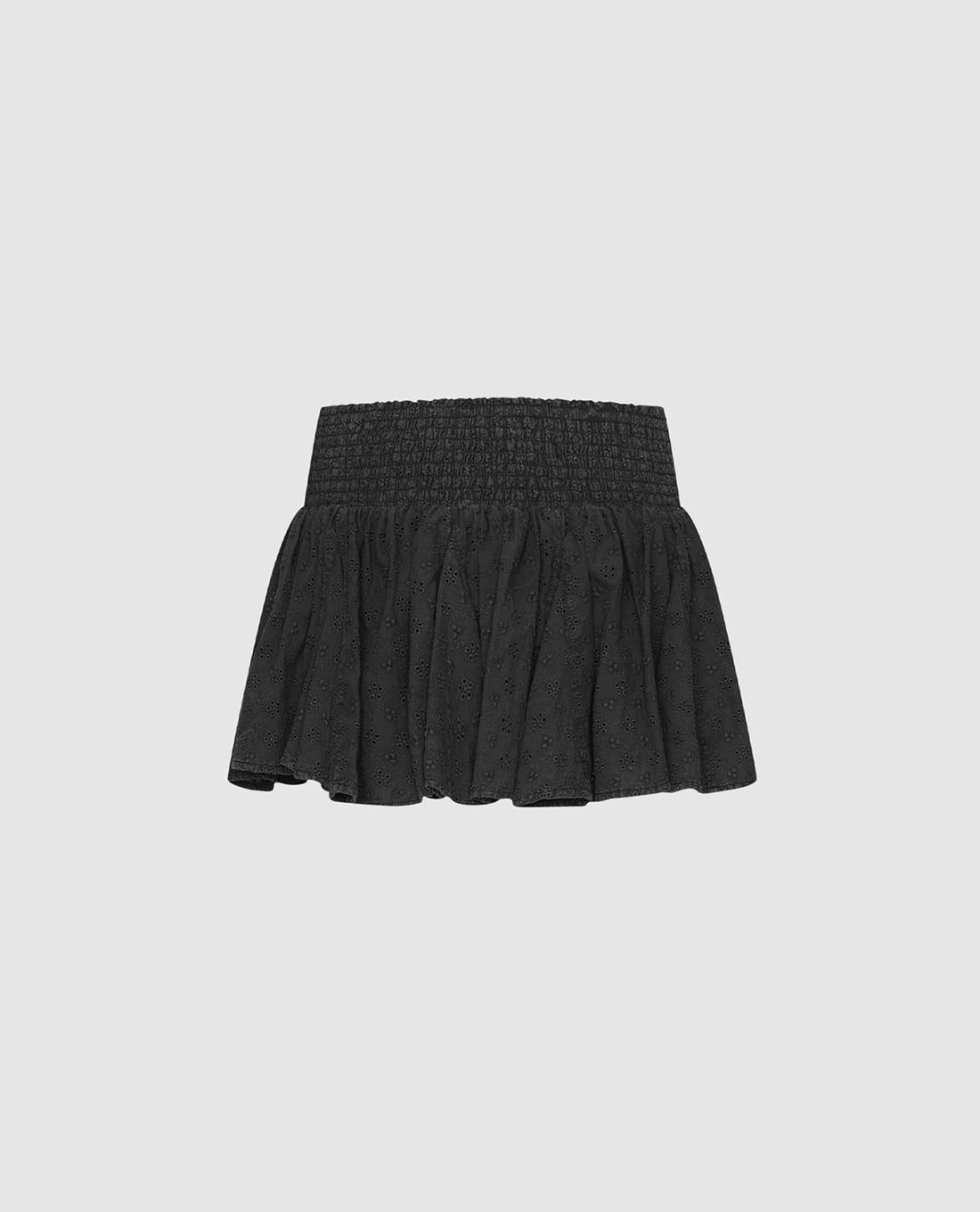 URBAN REVIVO - Chân váy chữ A mini thêu hoa