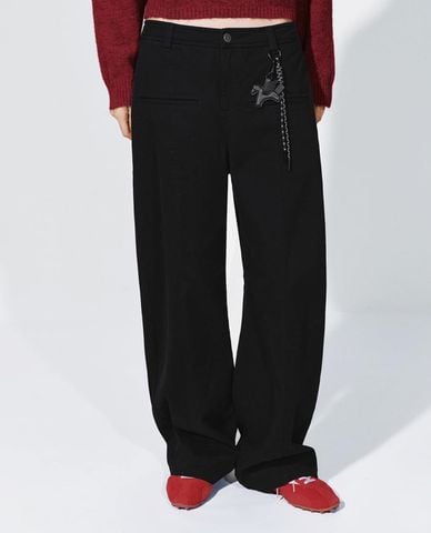  URBAN REVIVO - Quần nữ ống rộng phối charm 