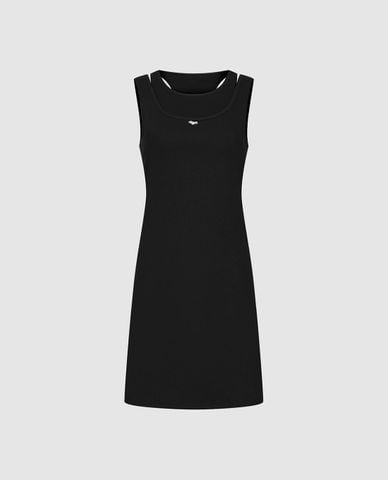  URBAN REVIVO - Đầm sát nách mini cổ chữ U phom ôm 