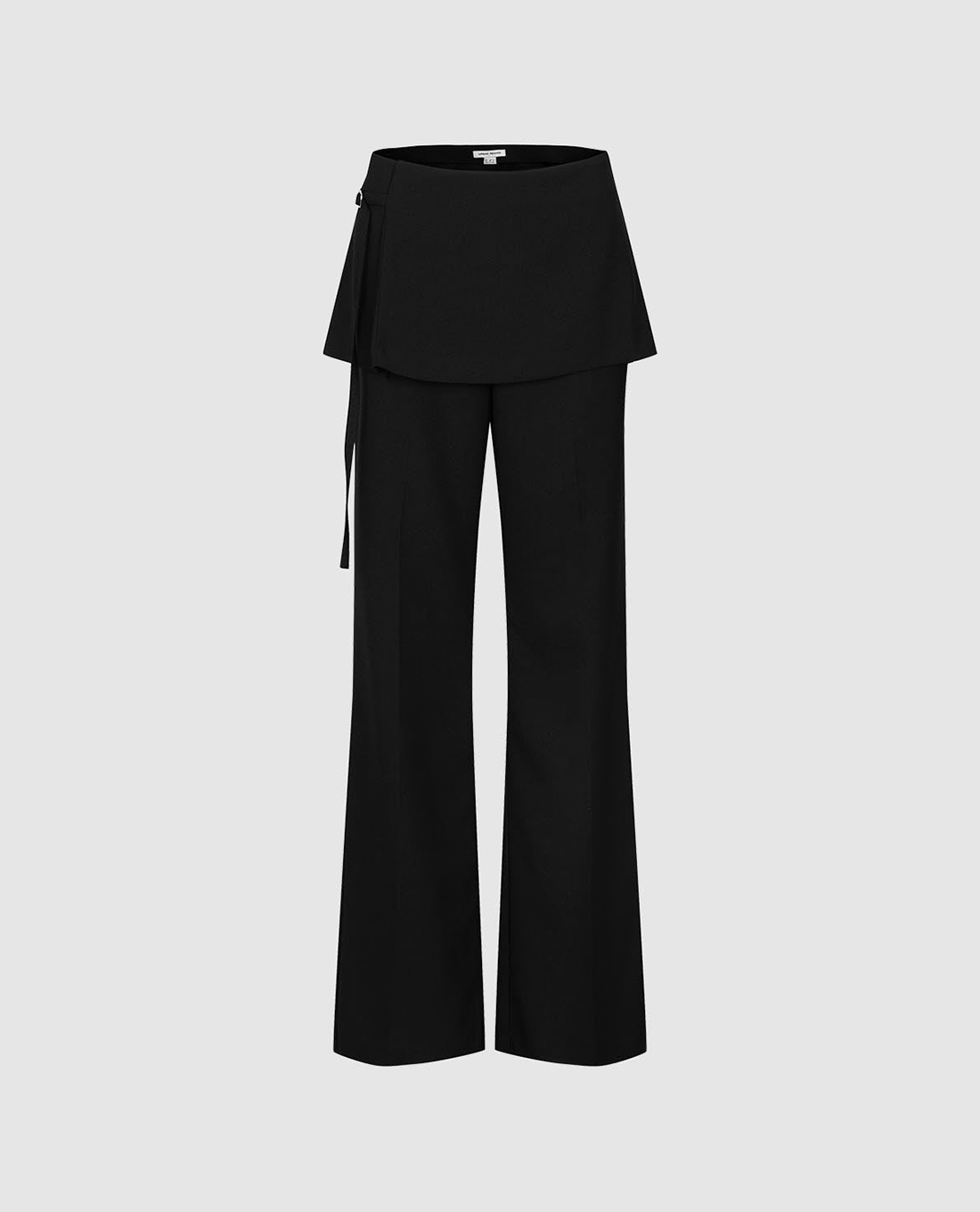 URBAN REVIVO - Quần nữ ống rộng phối váy ngắn layer