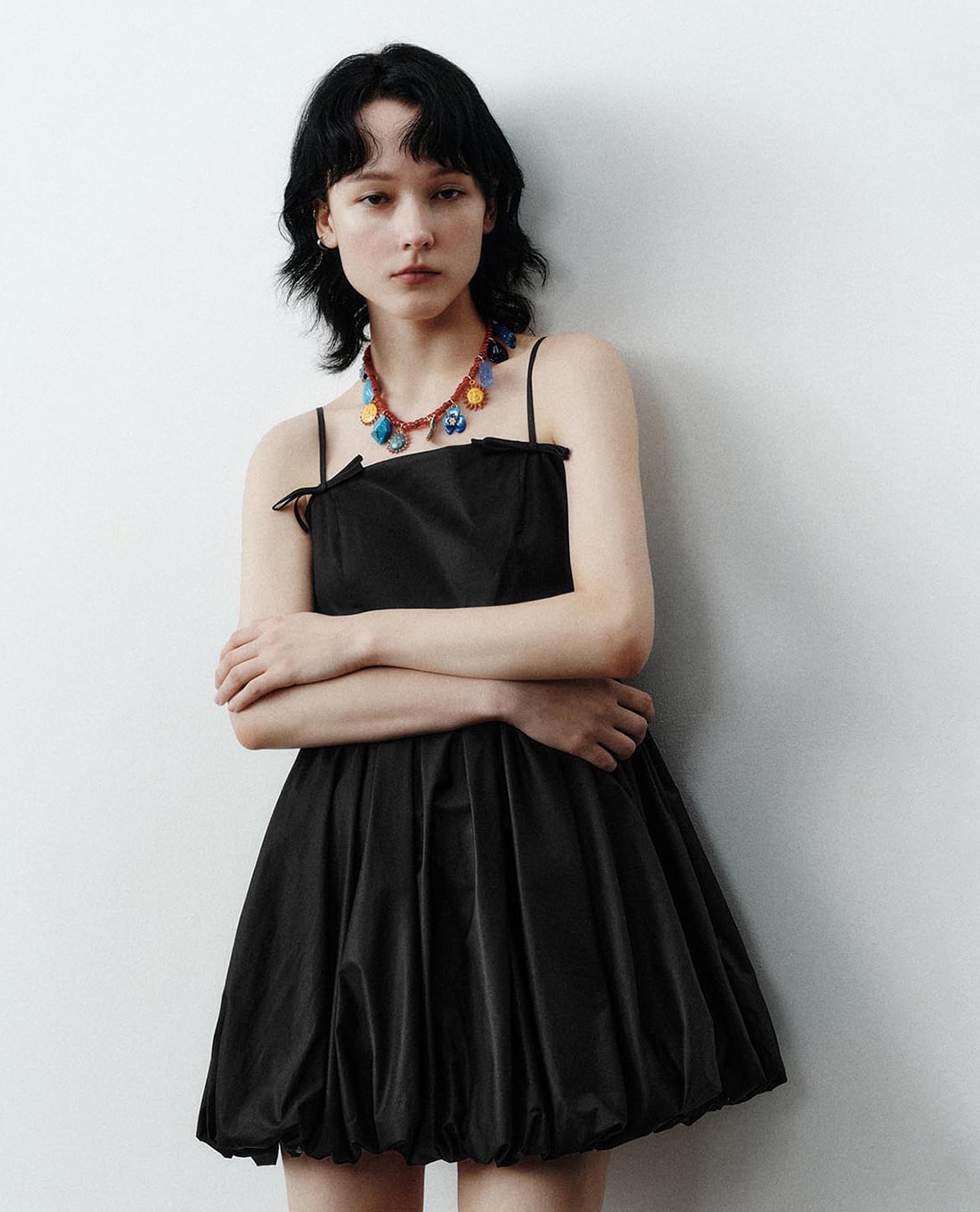 URBAN REVIVO - Đầm hai dây mini dáng phồng