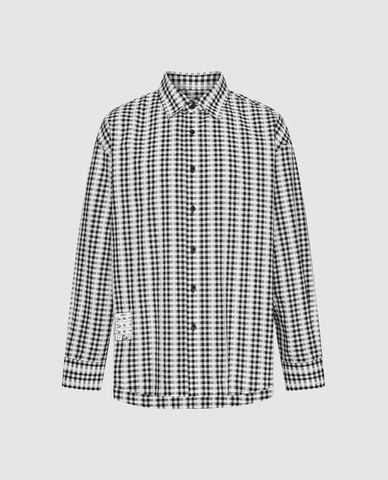  URBAN REVIVO - Áo sơ mi nam tay dài họa tiết caro 