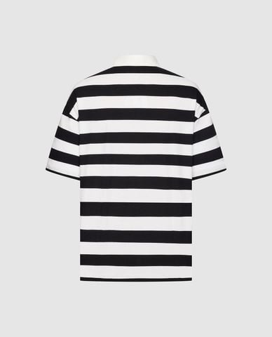  URBAN REVIVO - Áo polo nam cổ bẻ tay ngắn kẻ sọc 