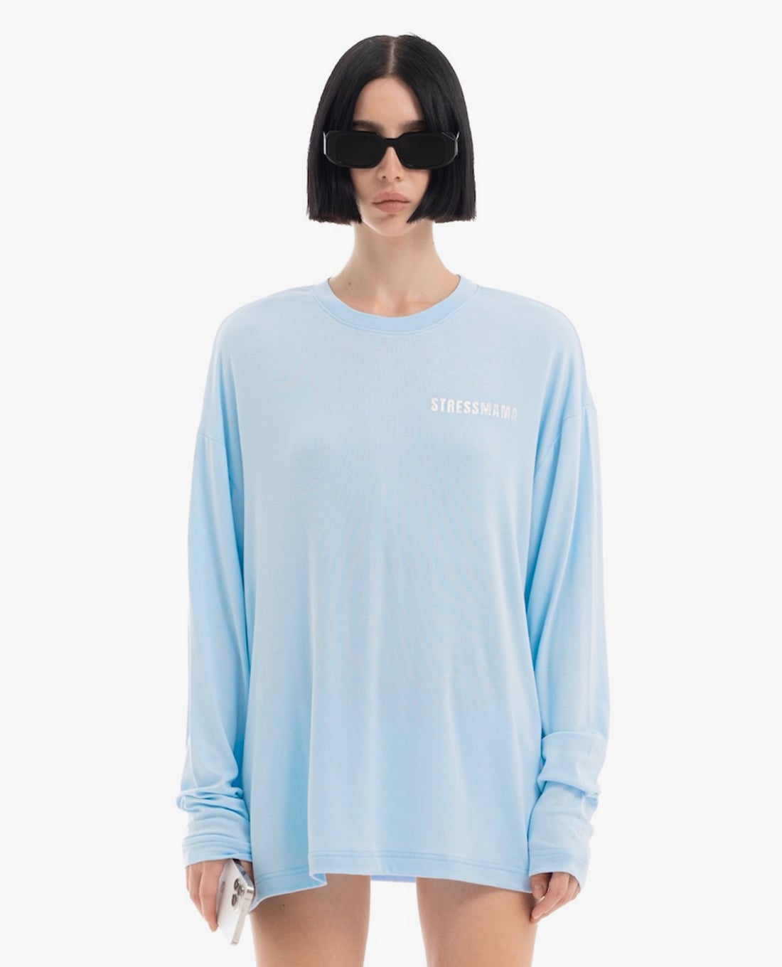 STRESSMAMA - Áo thun unisex cổ tròn tay dài Hôtel Mama