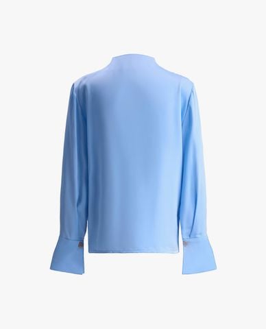  LARMES - Áo kiểu nữ cổ V xếp nếp tay loe Trinity 