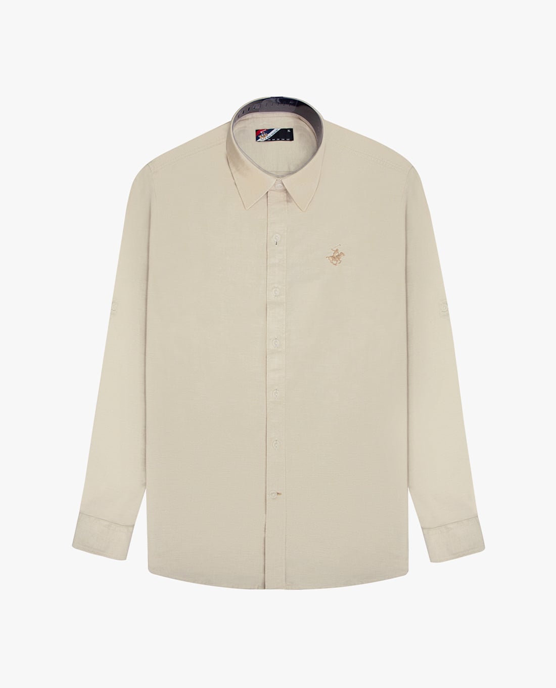 BEVERLY HILLS POLO CLUB - Áo sơ mi nam cổ bẻ tay dài phối logo