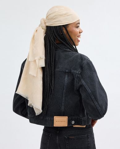  COACH - Khăn choàng nữ chữ nhật Signature Stole 