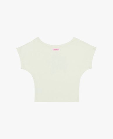  PAUL FRANK - Áo croptop nữ cổ tròn tay ngắn in họa tiết 