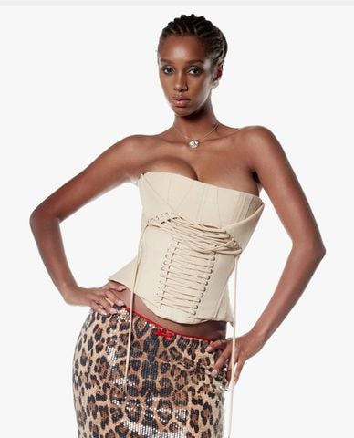  FANCì CLUB - Áo corset nữ phối lớp xếp tầng Savannah 